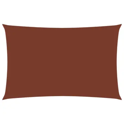 vidaXL Senčno jadro oksford blago pravokotno 6x8 m terakota