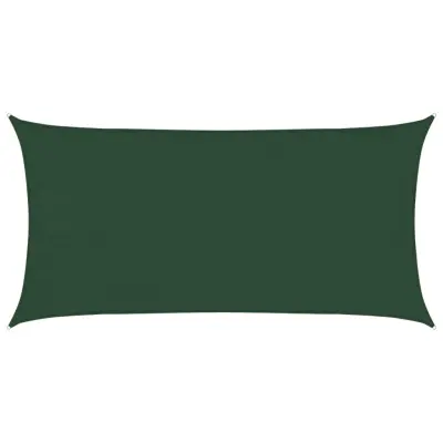 vidaXL Senčno jadro 160 g/m² temno zeleno 4x7 m HDPE
