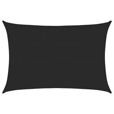 vidaXL Senčno jadro 160 g/m² črno 3x5 m HDPE