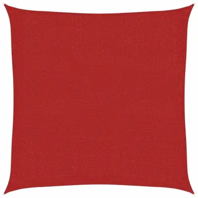 vidaXL Senčno jadro 160 g/m² rdeče 3x3 m HDPE