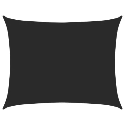 vidaXL Senčno jadro 160 g/m² črno 6x7 m HDPE