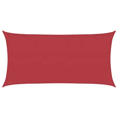 vidaXL Senčno jadro 160 g/m² rdeče 3x6 m HDPE
