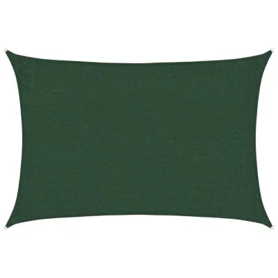 vidaXL Senčno jadro 160 g/m² temno zeleno 2x3 m HDPE