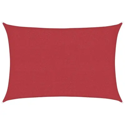 vidaXL Senčno jadro 160 g/m² rdeče 4x5 m HDPE
