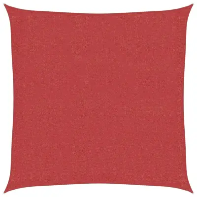 vidaXL Senčno jadro 160 g/m² rdeče 7x7 m HDPE
