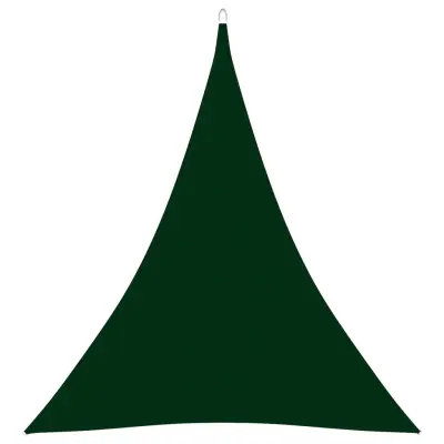 vidaXL Senčno jadro oksford blago trikotno 4x5x5 m temno zeleno