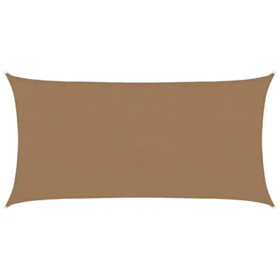 vidaXL Senčno jadro 160 g/m² taupe 2,5x5 m HDPE