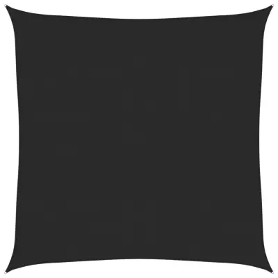 vidaXL Senčno jadro 160 g/m² črno 7x7 m HDPE