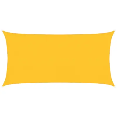 vidaXL Senčno jadro 160 g/m² rumeno 2,5x4,5 m HDPE