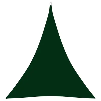 vidaXL Senčno jadro oksford blago trikotno 5x6x6 m temno zeleno