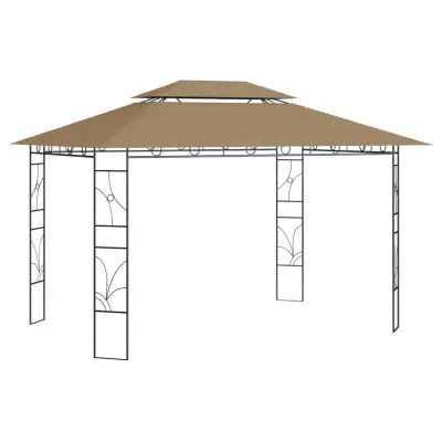 vidaXL Paviljon 4x3x2,7 m taupe 160 g/m²