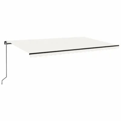 vidaXL Ročno zložljiva tenda 500x300 cm krem