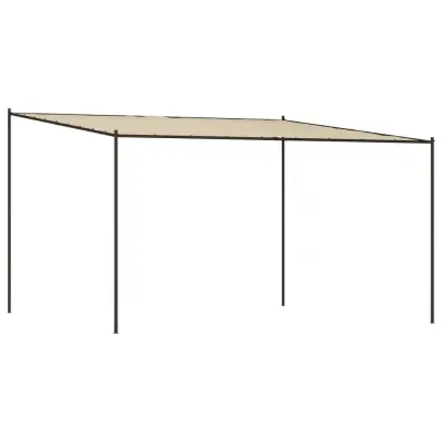 vidaXL Paviljon bež 4x4 m 180 g/m² blago in jeklo