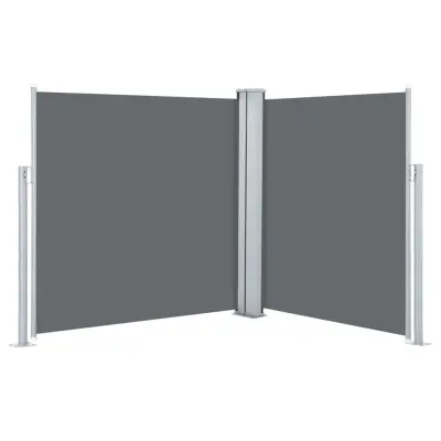 vidaXL Zložljiva stranska tenda antracitna 140x600 cm