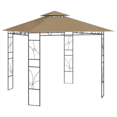 vidaXL Paviljon 3x3x2,7 m taupe 160 g/m²
