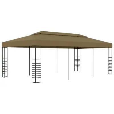 vidaXL Vrtni paviljon 6x3x2,7 m taupe 180 g/m²