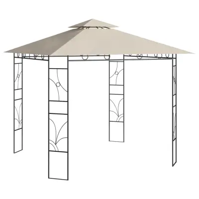 vidaXL Paviljon 3x3x2,7 m krem 160 g/m²