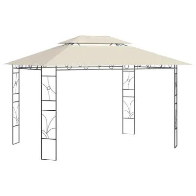 vidaXL Paviljon 4x3x2,7 m krem 160 g/m²