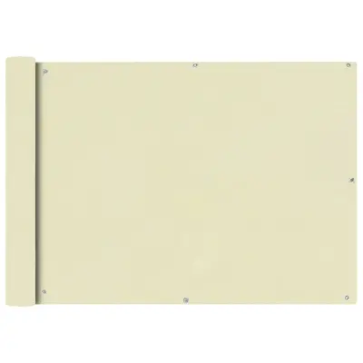 vidaXL Balkonsko Platno Oksford Tekstil 75x400 cm Kremne Barve