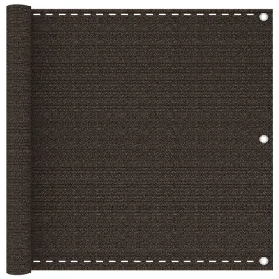 vidaXL Balkonsko platno rjavo 90x300 cm HDPE