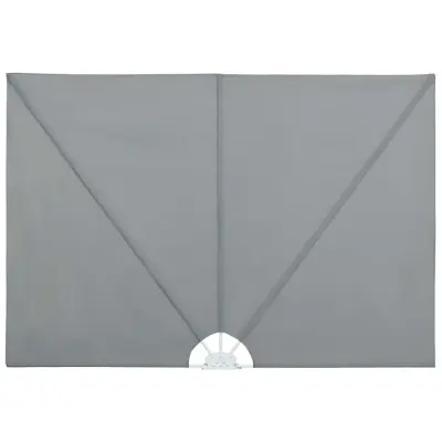 vidaXL Zložljivo stransko platno za teraso sivo 240x160 cm
