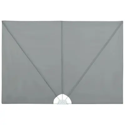 vidaXL Zložljivo stransko platno za teraso sivo 300x150 cm
