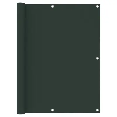 vidaXL Balkonsko platno temno zeleno 120x400 cm oksford blago
