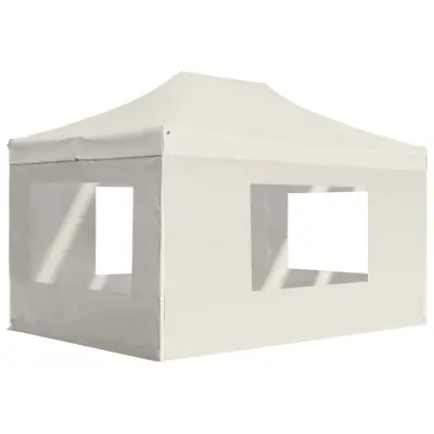 vidaXL Profesionalni šotor za zabave aluminij 4,5x3 m krem