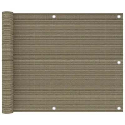 vidaXL Balkonsko platno taupe 75x300 cm HDPE