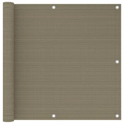 vidaXL Balkonsko platno taupe 90x300 cm HDPE