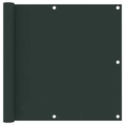vidaXL Balkonsko platno temno zeleno 90x600 cm oksford blago