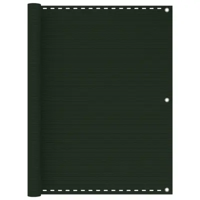 vidaXL Balkonsko platno temno zeleno 120x500 cm HDPE