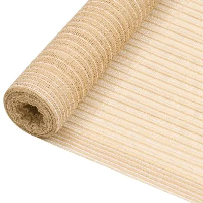 vidaXL Zaščitna mreža bež 3,6x10 m HDPE 75 g/m²