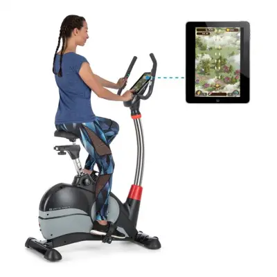 Capital Sports Arcadion Gaming Bike, merilnik srčnega utripa, bluetooth, pritrditev na krmilo, črna