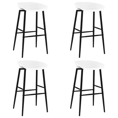 vidaXL Barski stoli 4 kosi beli