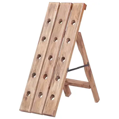 vidaXL Stojalo za vino za 15 steklenic 26x50x70 cm trden mahagonij