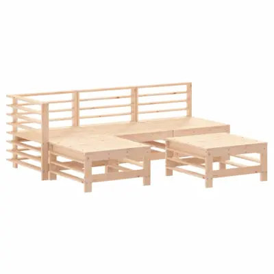 vidaXL Vrtna sedežna garnitura 5-delna trdna borovina