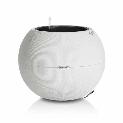 LECHUZA Cvetlični lonec PURO Color 50 ALL-IN-ONE premer 49 cm bel