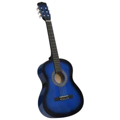 vidaXL Klasična kitara za začetnike in otroke modra 3/4 36"