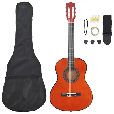 vidaXL Klasična kitara za začetnike 8-delni komplet 3/4 36"