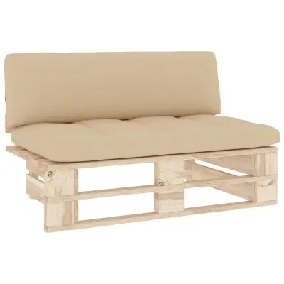 vidaXL Vrtni srednji kavč iz palet impregnirana borovina