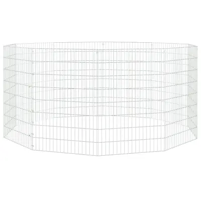vidaXL Ograda za živali na prostem z 10 paneli 54x80 cm železo