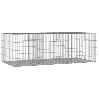 vidaXL 3-delna ograda za zajce 163x79x54 cm pocinkano železo