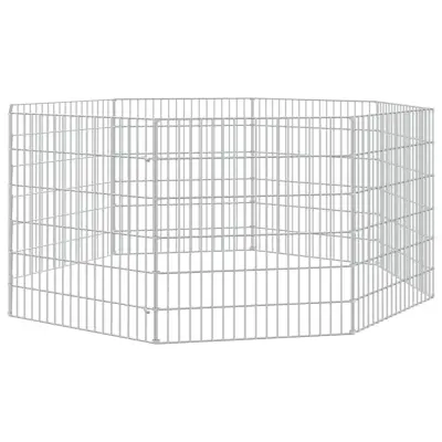 vidaXL Ograda za živali na prostem z 8 paneli 54x60 cm železo