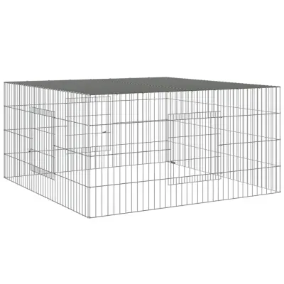 vidaXL Ograda za zajce 110x110x55 cm pocinkano železo