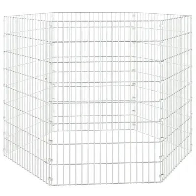 vidaXL Ograda za živali na prostem s 6 paneli 54x80 cm železo