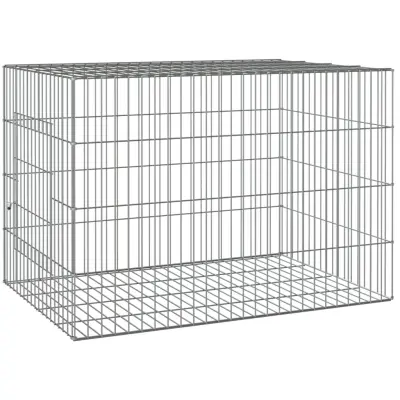 vidaXL Ograda za zajce 78x54x54 cm pocinkano železo