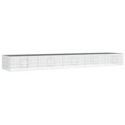 vidaXL 5-delna ograda za zajce 541x109x54 cm pocinkano železo