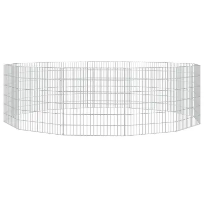 vidaXL Ograda za živali na prostem z 12 paneli 54x60 cm železo