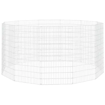 vidaXL Ograda za živali na prostem z 12 paneli 54x100 cm železo